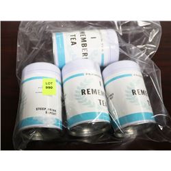 BAG WITH 4 TINS OF ASSORTED TEAS