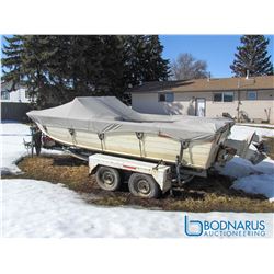 1974 Starcraft Aluminum Boat with 140HP Inboard and Trailer - Serial: 600264