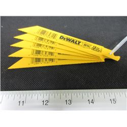 Bundle of 5 New DeWalt Recip/Sawzall Blades 6 inch Bi-Metal / DW 4811