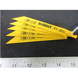 Bundle of 5 New DeWalt Recip/Sawzall Blades 6 inch Bi-Metal / DW 4811