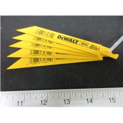 Bundle of 5 New DeWalt Recip/Sawzall Blades 6 inch Bi-Metal / DW 4811