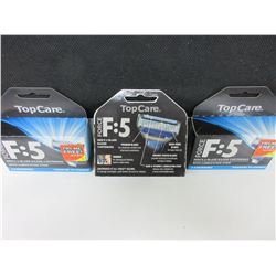 Men's 5 Blade Razor Cartridges with Lube strip Force F:5 / 4 per Pack