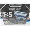 Image 3 : Men's 5 Blade Razor Cartridges with Lube strip Force F:5 / 4 per Pack