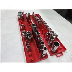 2 Tray's of Mastercraft Sockets / 1 tray Metric 1 tray SAE / Trays included