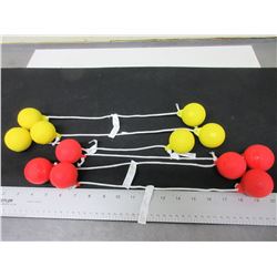 New set of Balls for LadderBall / 3 yellow 3 red