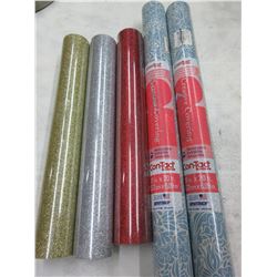 Rolls of Coverings / 2 are Con-Tact 18inch x 20 feet each / 3 for crafting