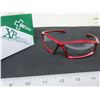 Image 1 : 7 New Pairs of Clear Safety Glasses / red frame XP-87 Series