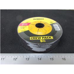 New DeWalt 1/4" x 4-1/2" Grinding Disks / crew pack of 5.