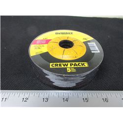 New DeWalt 1/4" x 4-1/2" Grinding Disks / crew pack of 5.