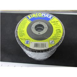 New Pack of 10  - 4-1/2" Flap Disks / 80 grit 12,000rpm / huge value lot