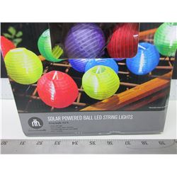 New Solar Power Ball LED String Lights / 10 lights dual function