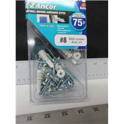 E-Z Anchor drywall anchor / 50 pieces # 8 with screws