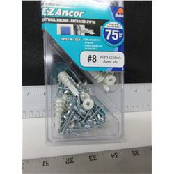 E-Z Anchor drywall anchor / 50 pieces # 8 with screws