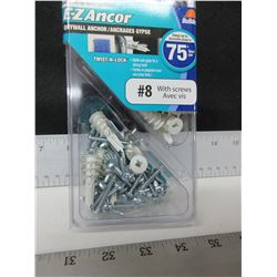 E-Z Anchor drywall anchor / 50 pieces # 8 with screws