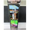 Image 1 : Weather Vane Station / 5 function 56" high rain gauge / thermometer /more