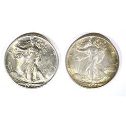 2 - 1944-S WALKING LIBERTY HALF DOLLARS