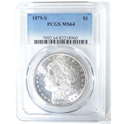 1879-S MORGAN DOLLAR, PCGS MS-64