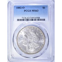1882-O MORGAN DOLLAR, PCGS MS-63