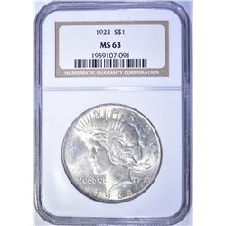 1923 PEACE DOLLAR, NGC MS-63