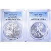 Image 1 : 2016 & 2017 AMERICAN SILVER EAGLES, PCGS MS-70