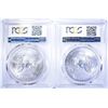 Image 2 : 2016 & 2017 AMERICAN SILVER EAGLES, PCGS MS-70