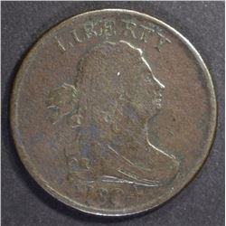 1804 DRAPED BUST HALF CENT SPIKED