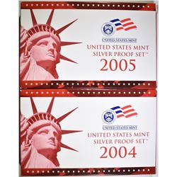 2004 & 2005 U.S. SILVER PROOF SETS