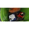 Image 2 : GREEN TOTE W/ CORKER BOOTS, PUMP, TOOL BAG, AND REGULATOR