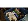 Image 2 : BLUE TOTE OF DOOR KNOBS, HINGES, AND LOCKS