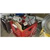 Image 1 : RED CRATE OF ESTATE TOOLS AND DRILL STAND