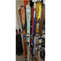 SCREAM AND K2 SKIS, POLES, AND ROSIGNAL SKIS