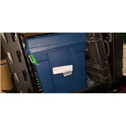 ORANGE JACK AND BLUE MASTERCRAFT TOOL BOX