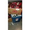 Image 1 : 2 TOTES OF OUTDOOR LIGHTING AND BOX OF CANADA STRING LIGHTS
