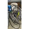 Image 1 : TOTE OF VARIOUS TOOLS AND HOSE