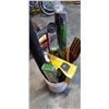 Image 2 : GARDENERS DELIGHT LOT W/ SEED PACKS, PRUNERS, AND GARDEN BOOTS