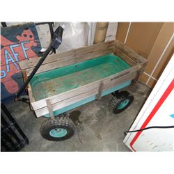GREEN METAL WAGON