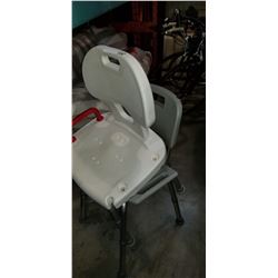 2 BATH ASSIST CHAIRS WHITE AND GREY
