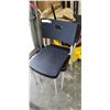 Image 2 : 2 PLASTIC AND METAL STACKING CHAIRS