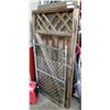 Image 1 : WOOD FENCE SECTION AND METAL GATE PIECES