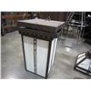 Image 3 : 3 ARMED STAINLESS GLASS LIGHT FIXTURE AND MATCHING ENTRANCE LIGHT