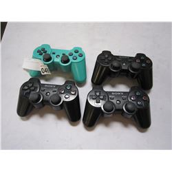 4 WIRELESS PS3 CONTROLLERS