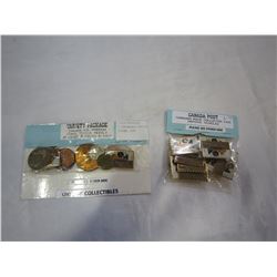 2 PACKAGES COLLECTIBLE PINS, COINS, ETC