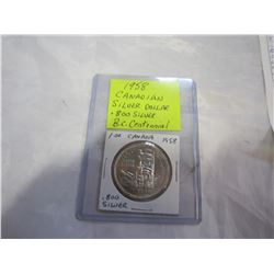 1958 .800 CANADIAN SILVER DOLLAR