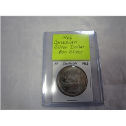 1966 .800 CANADIAN SILVER DOLLAR