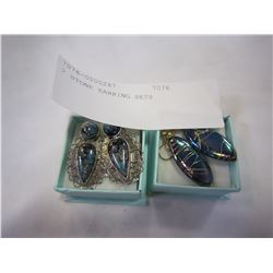 2 STONE EARRING SETS