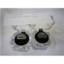 2 SPARKLING DINNER RINGS