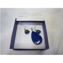 STERLING SILVER EARRING AND PENDANT SET