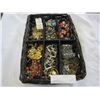 Image 2 : WICKER TRAY OF JEWELERY