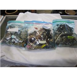 3 LARGE BAGS OF JEWELERY