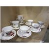 Image 1 : 8 MATCHING CHINA CUPS AND SAUCERS, QUEEN ANNE AND OTHERS